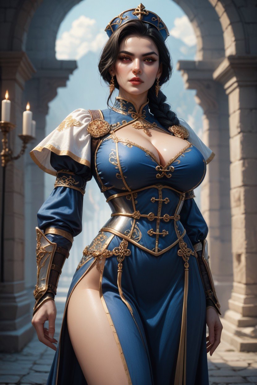 Revealing Battle Armor, Medieval China Setting, Busty Wuxia Chinese Heroine ファーリーAIポルノ