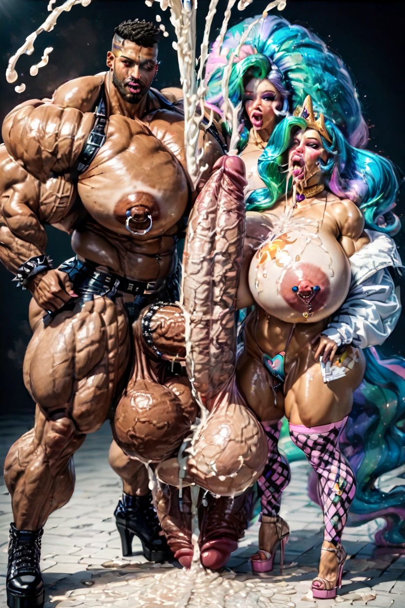 Huge Heart Pierced Nipples, Princess Celestia Is Kneeled Sucking Balls, Two People Porno IA transsexuelle