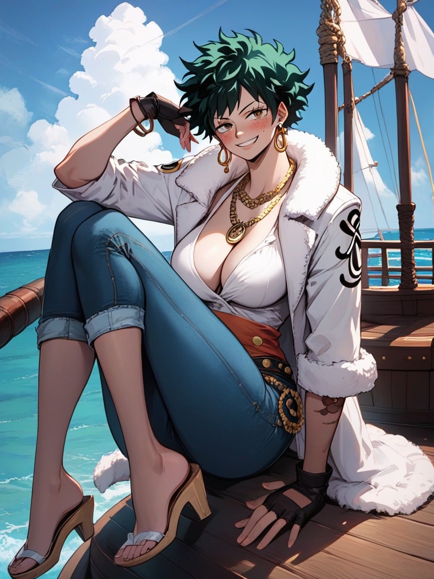 Jeans, One Piece Artstyle, Ship Hentai IA pornografia