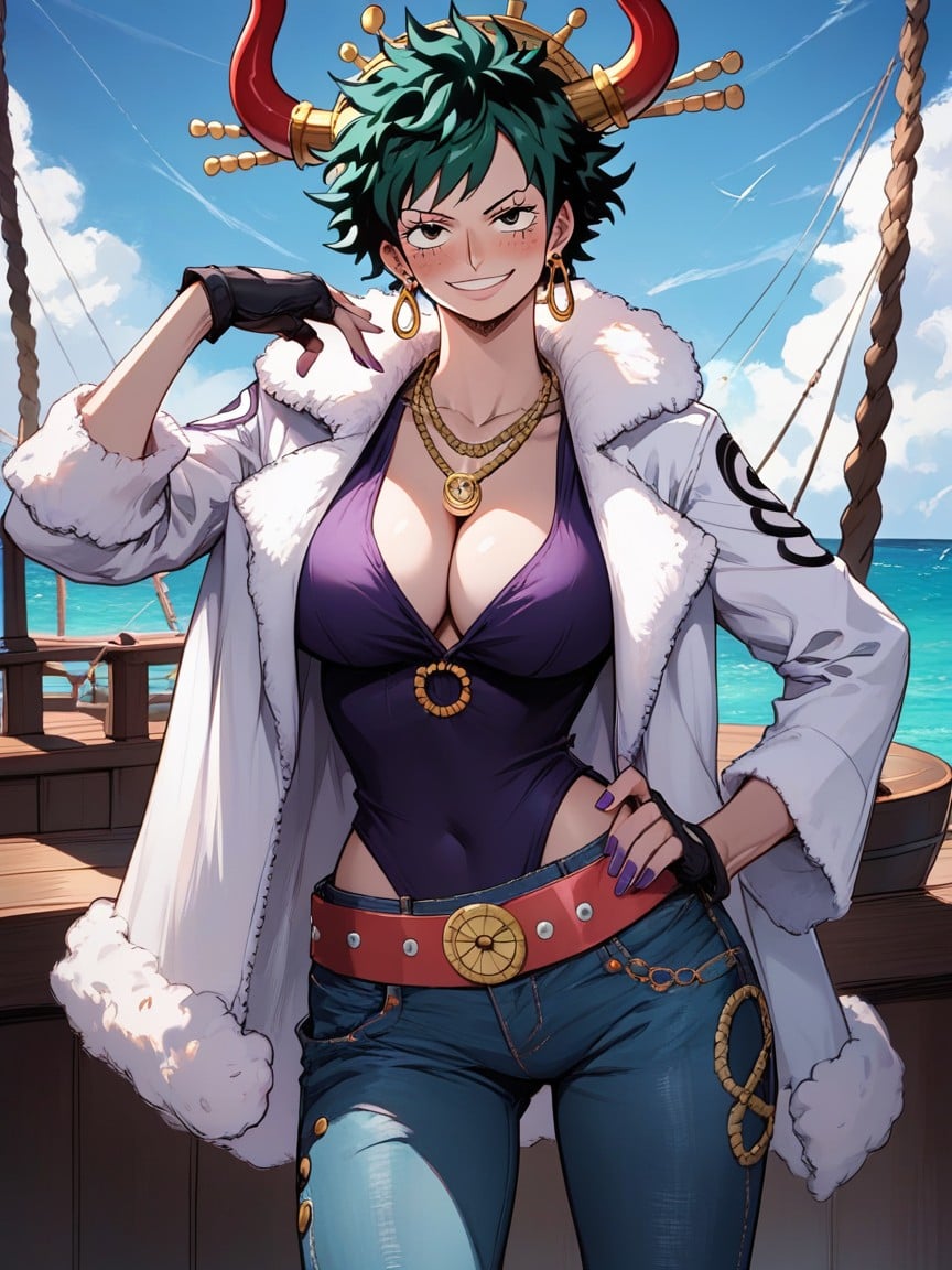 Ship, Cleavage, Fur Coat Hentai AI Porn