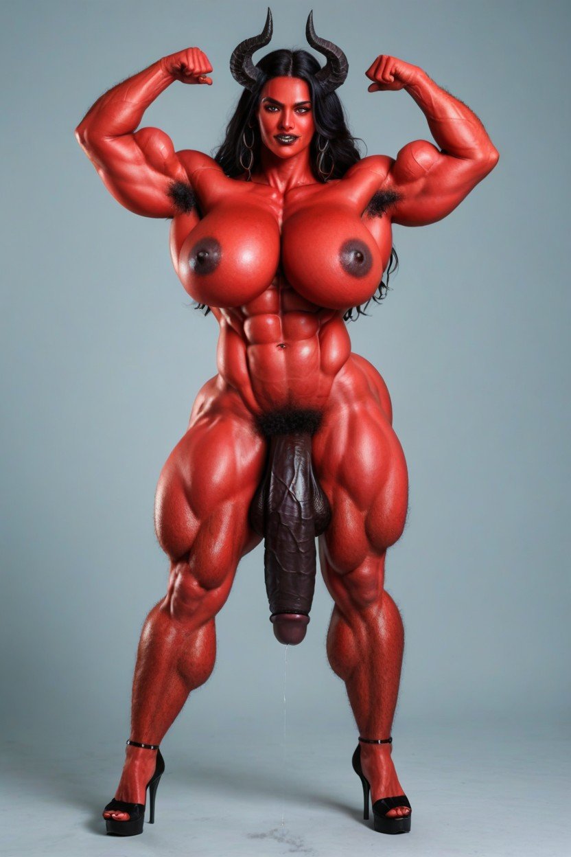 Hyper Red Skin, Muscular Breasts, Massive Muscle Trapezsites.postSEOTitles