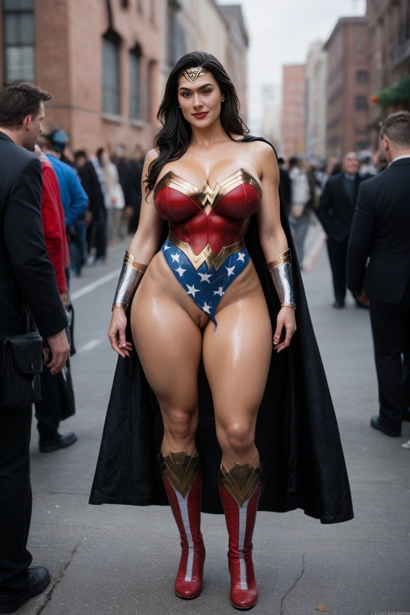 Large Breasts, Front View, Outfit Batman Транссексуалы AI порно