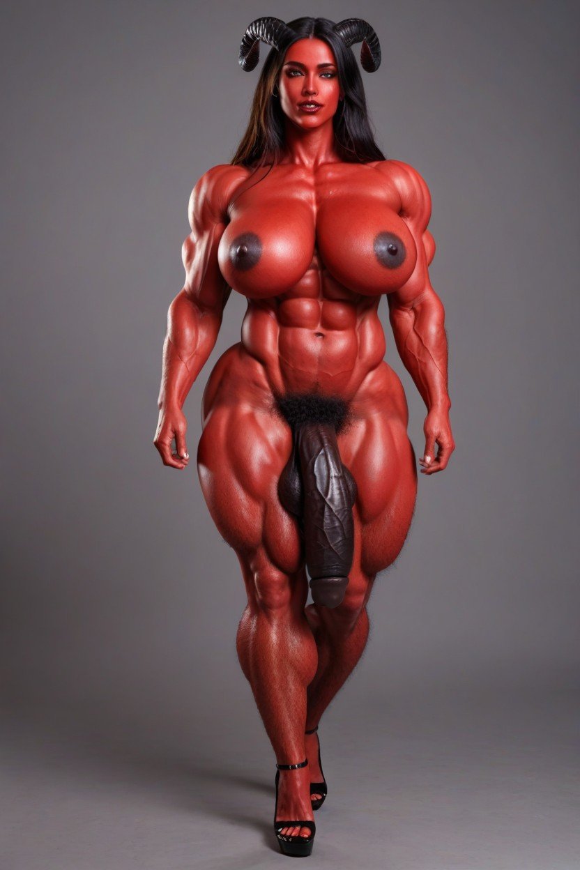 Muscular Veins, Black Cock Expansion, Massive Thick Black PenisPorno IA transsexuelle