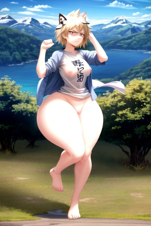 Bakugou Mitsuki (my Hero Academia), Full Body, Disgusted Shemale AI Porn