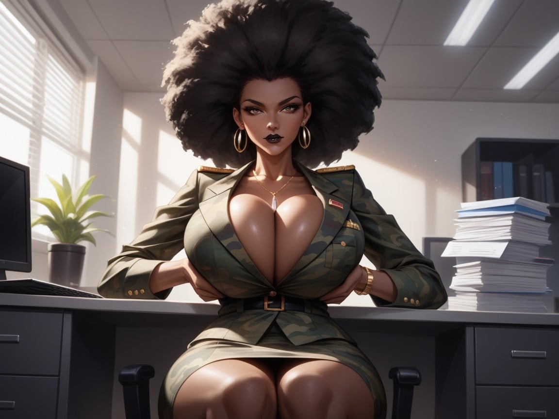 Tit Fuck, Front View, Afro Hentai AI Porn