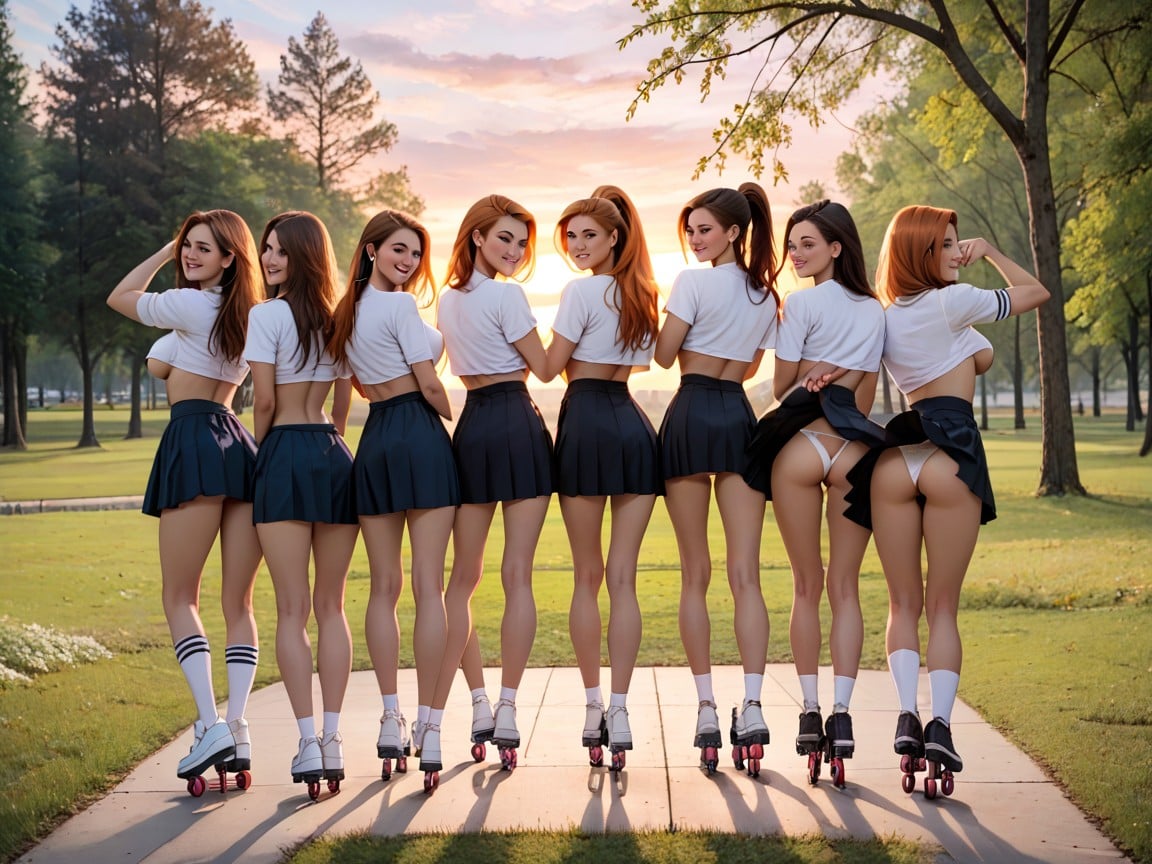 Skating Fast, Long Torso, No Panties AI Porn