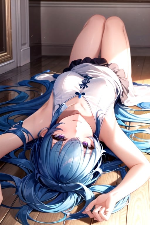 Hochzeitskleid, Midnight Blue Hair, Character ReferenceHentai KI Porno