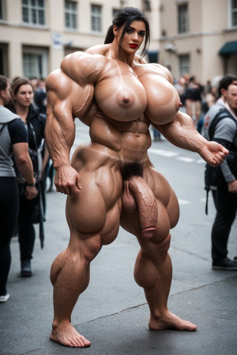 Futa Is Always Bigger, Hyper Huge Triceps, Bulging Travesti IA Pornô