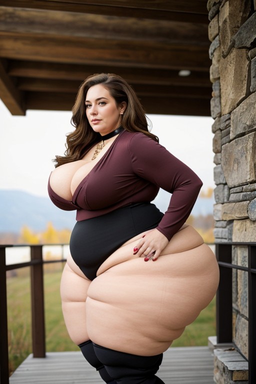 Leggings Pants Jeans, Wide Disproportionate Hyper Hips, Hyper Wide Hips AI Porn