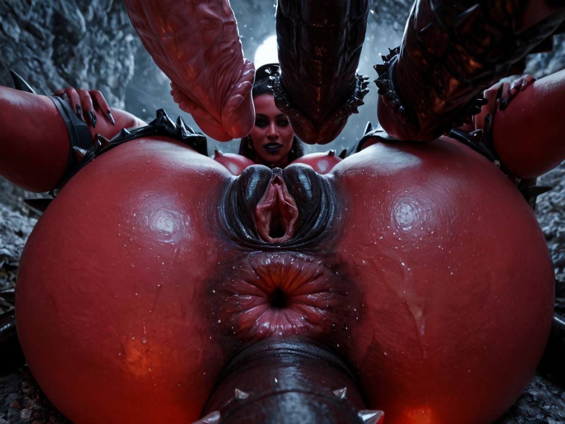Scales, Barbed Black Skin, Extremely Damaged Asshole Porno IA