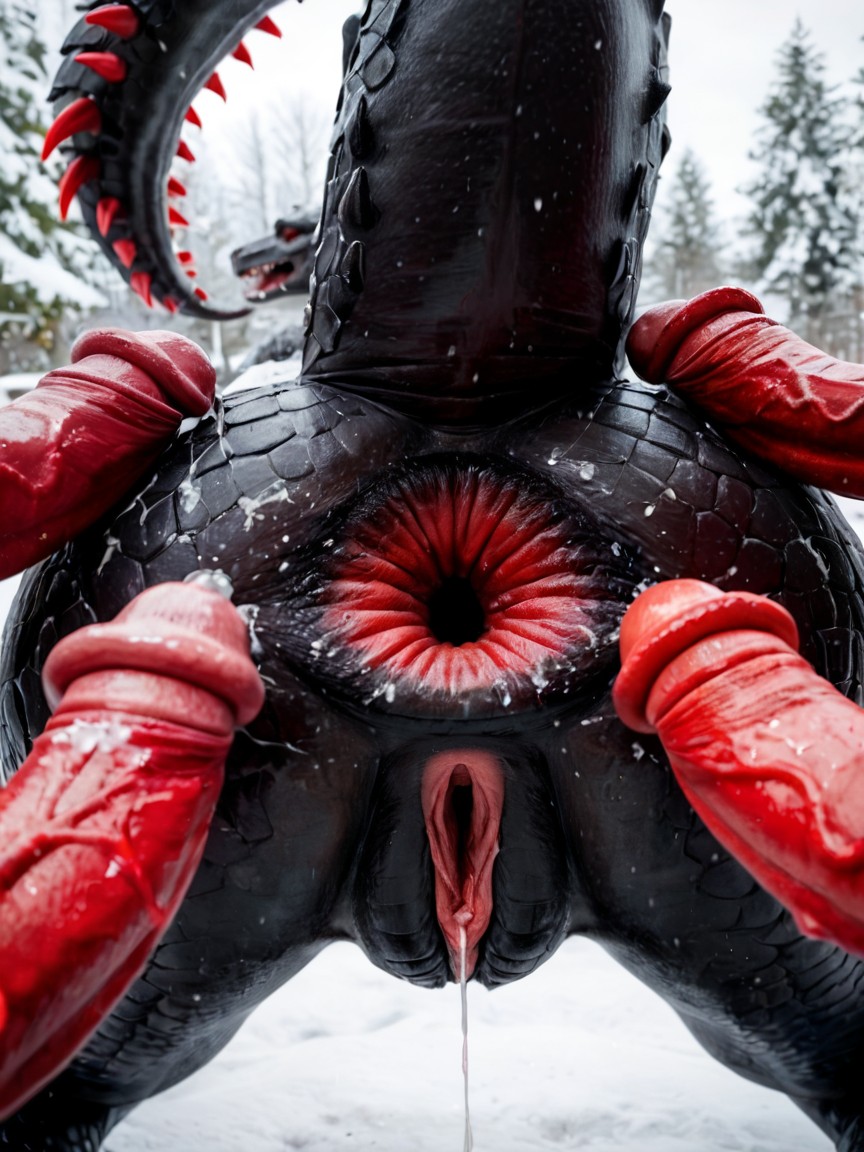 Tail In Anus, Hyper Inflamed Anus, Barbed Monster Ovipositor AI Porn