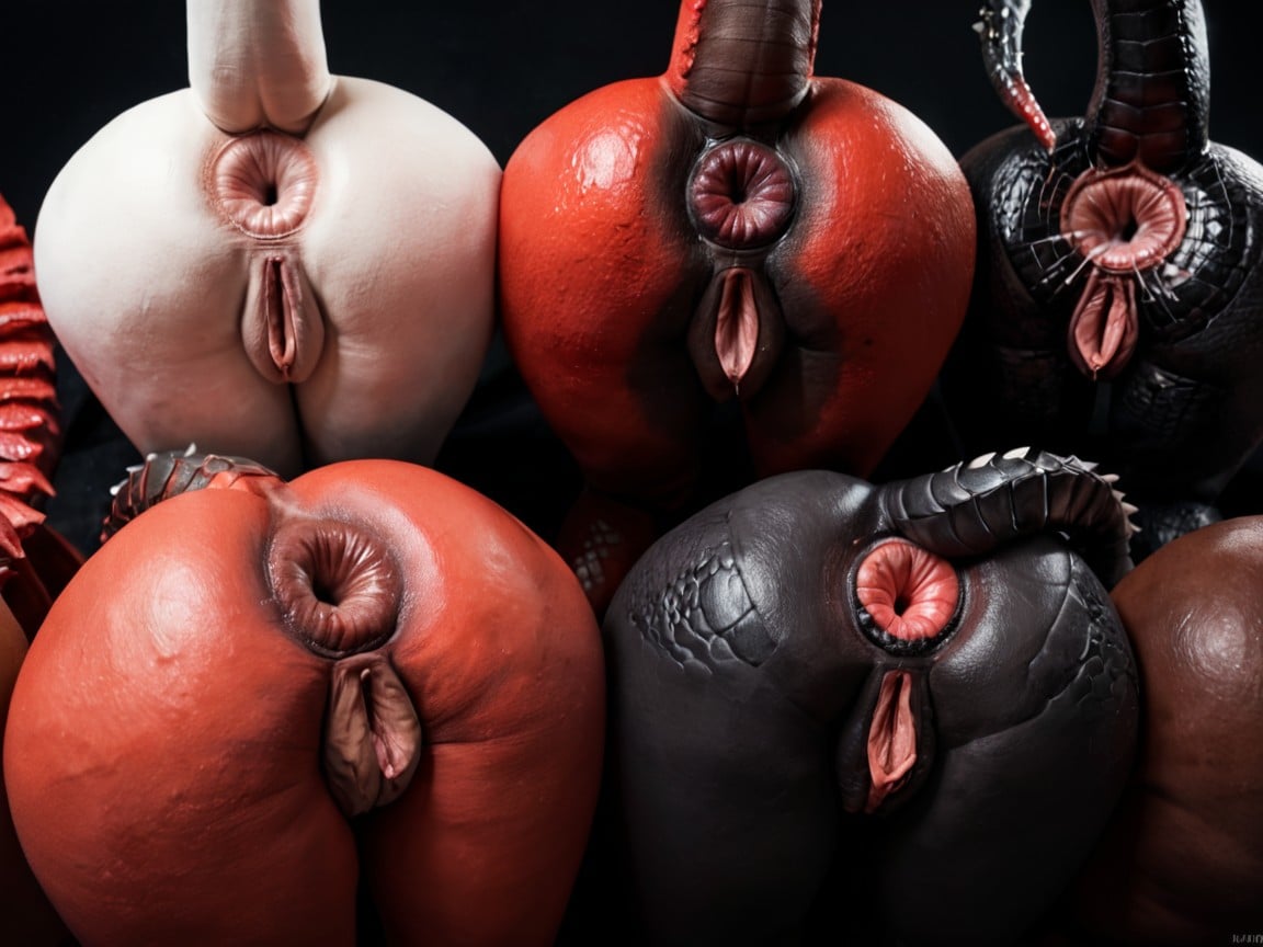 Pushing Giant Black Barbed Huge Ovipositor Into Anus, Wrecked Destroyed Anus, Monster Ovipositor AI Porn