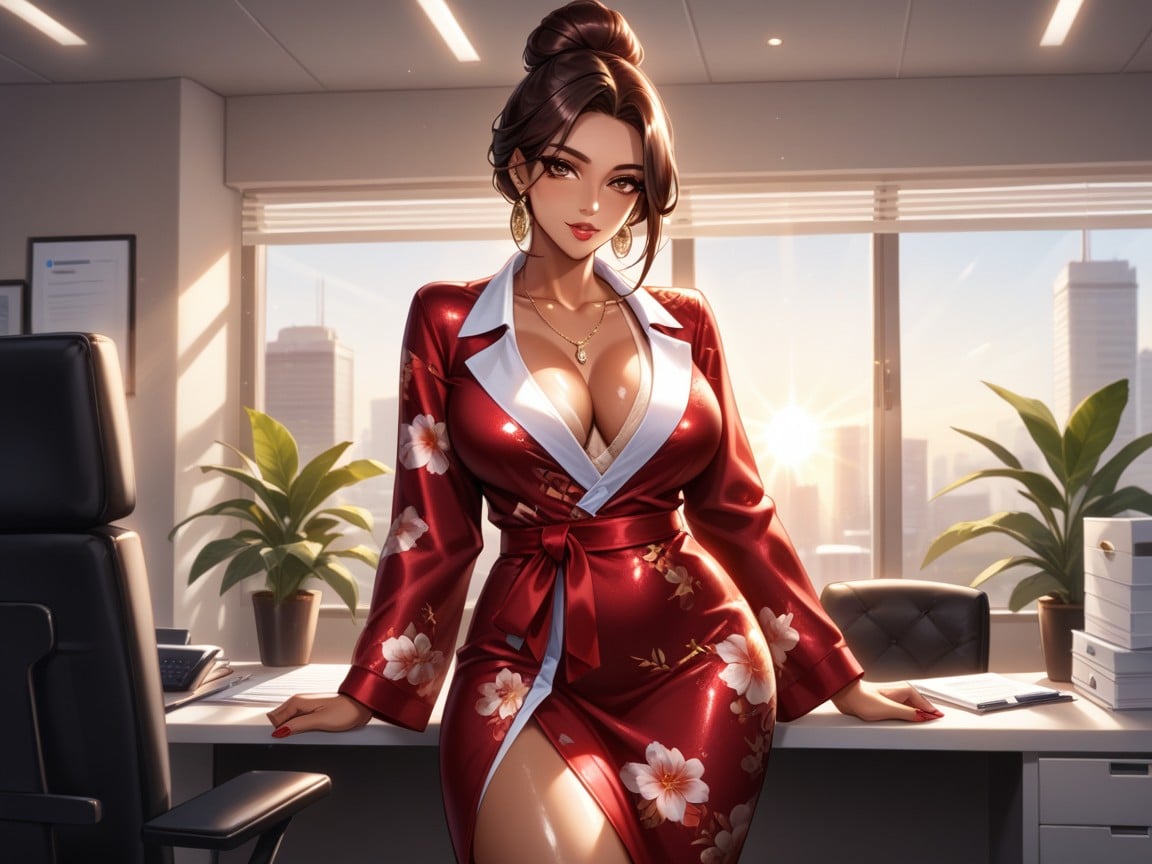 Tall, Wide Chest, God Rays Hentai AI Porn