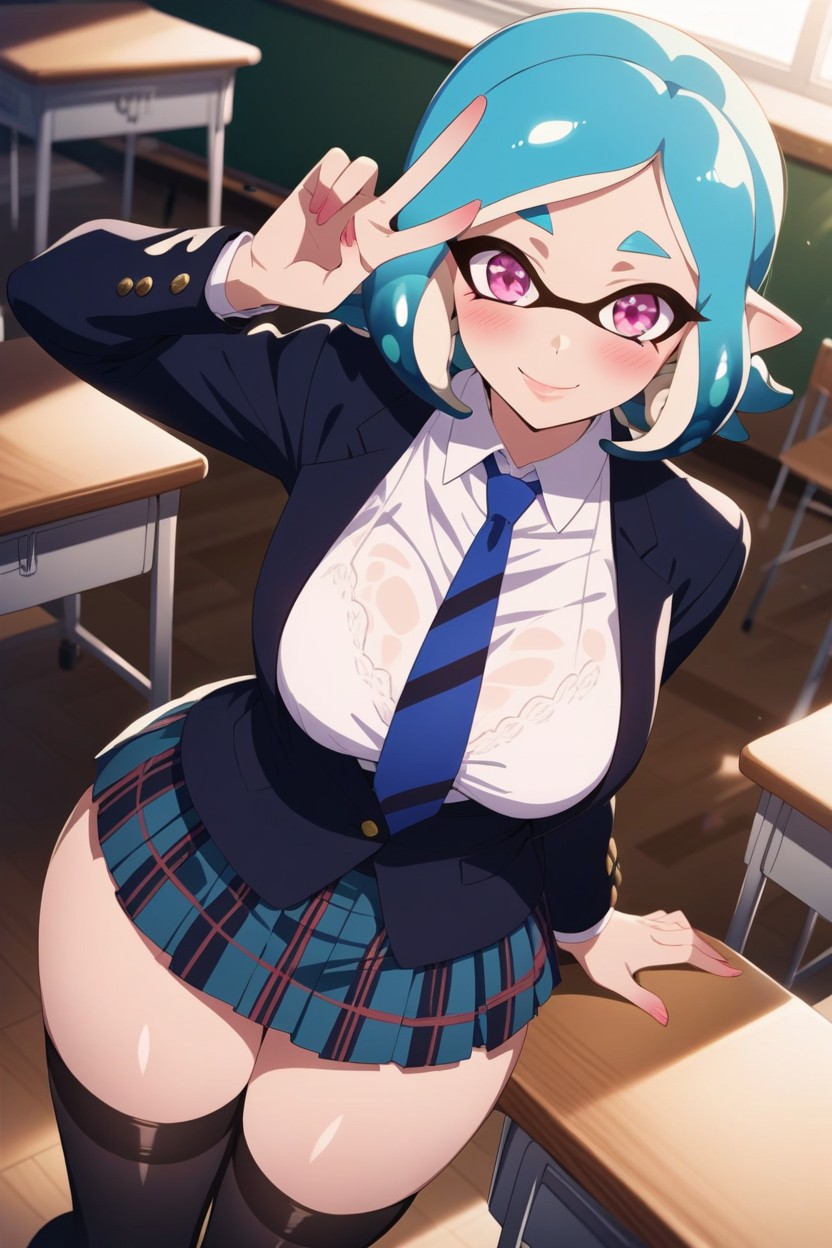 Solo, Black Formal Blazer, Thick Thighs Hentai AI Porn
