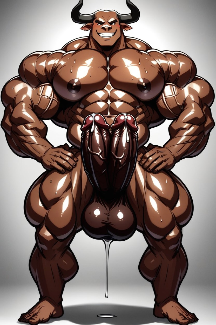 Horny, Massive Hyper Ball Sack, Minotaur AI Gay Porn