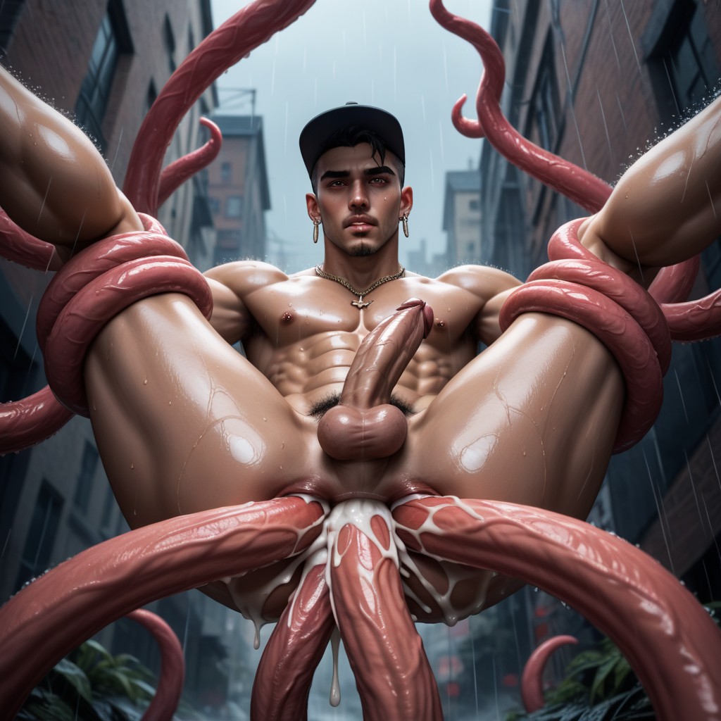 Crotch Tattoo, Earrings, Creampie AI Gay Porn