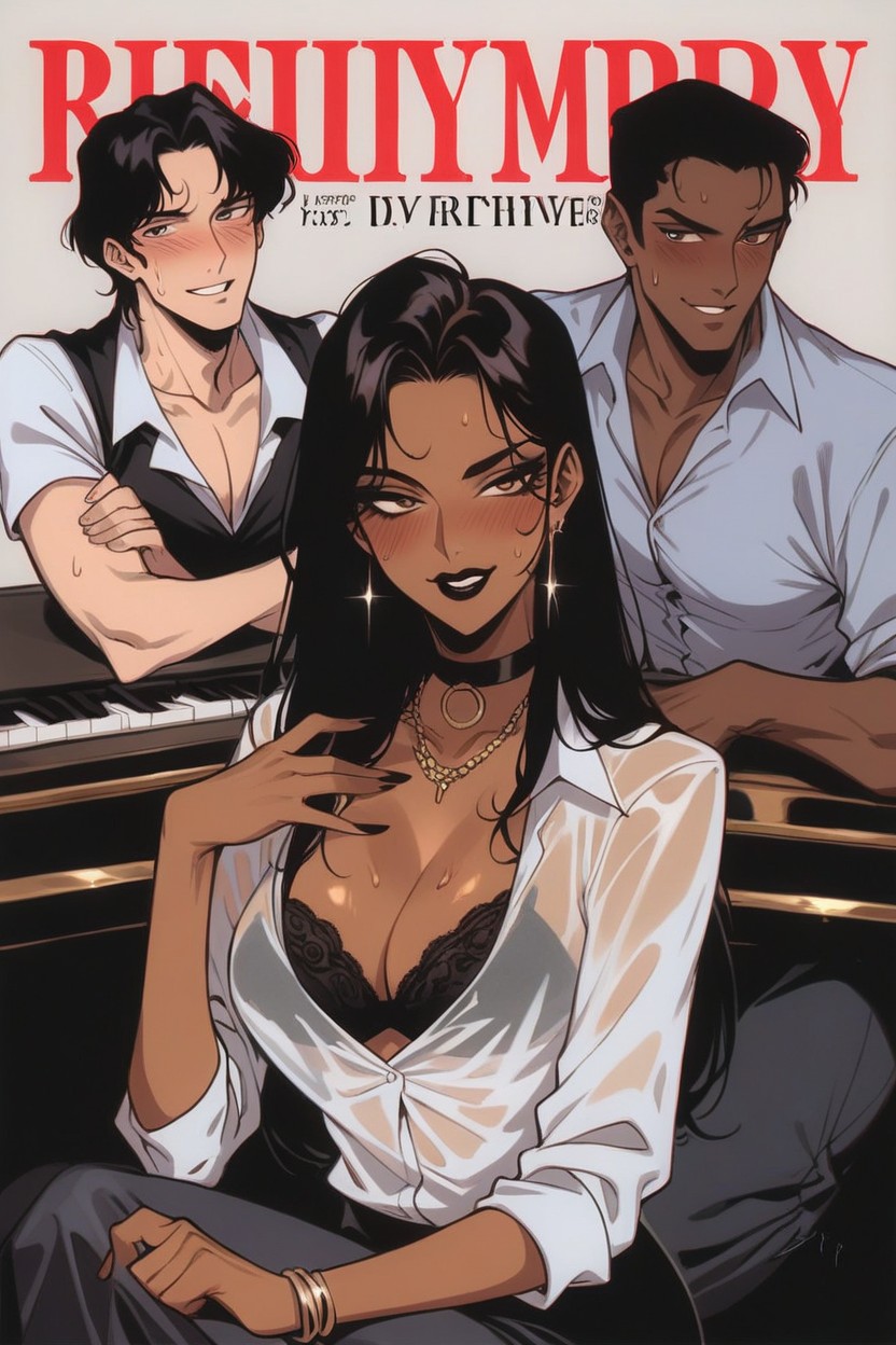Volumetric, Dark Brown Skin, Blushing Hentai AI Porn