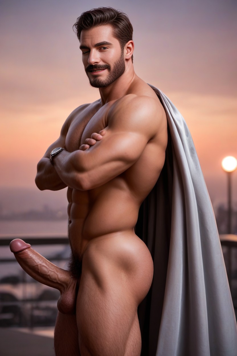 Cape, Tan Skin, Night AI Gay Porn