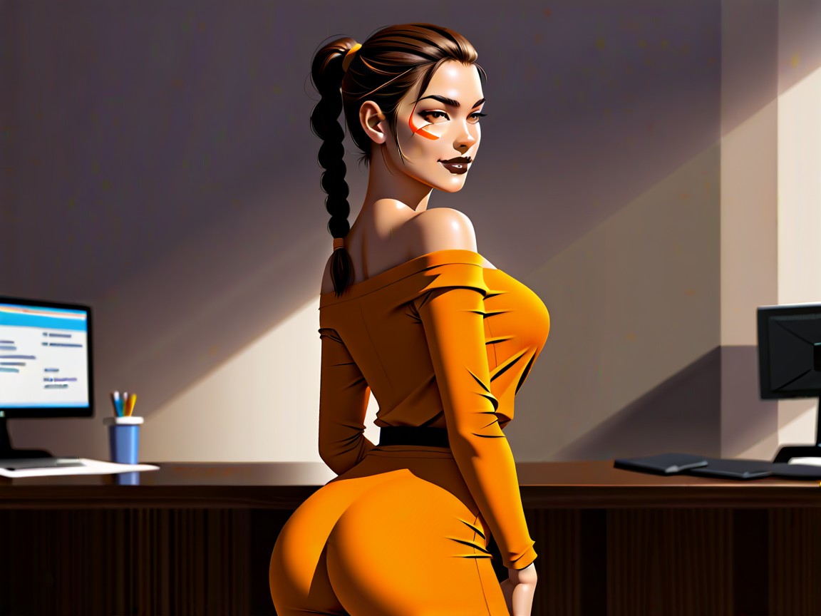 Rounded Hips, Nsfw, Matching Eyes Latina AI Porn