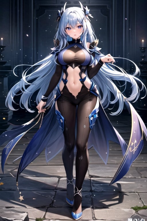 Pelo Azul, Standing, LargoHentai IA