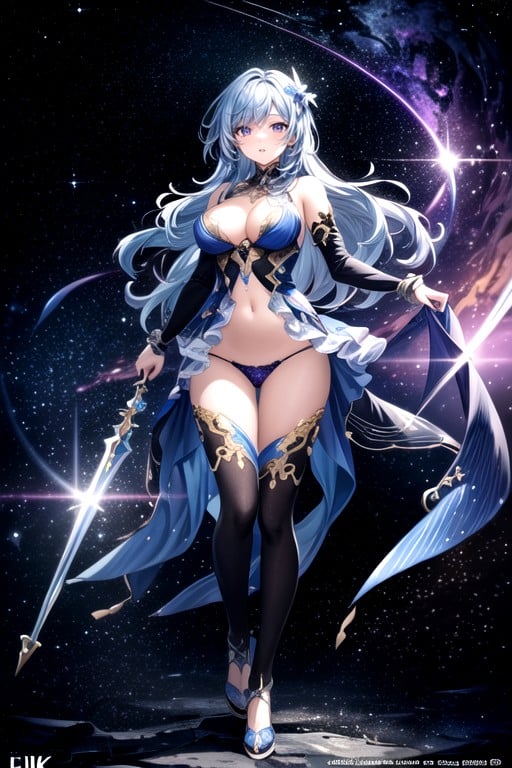 Full Body, Cosmic Dress, Nebula Hentai IA pornografia