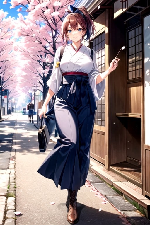 Retro, Perfect Face, Cherry Blossom PetalsHentai IA