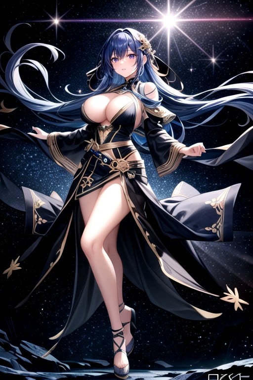 Cosmic Dress, Stars, 乳沟AI黄漫