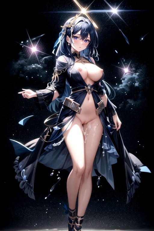 Character Reference, Dark Blue Hair, Ultra Detailed Hentai IA pornografia