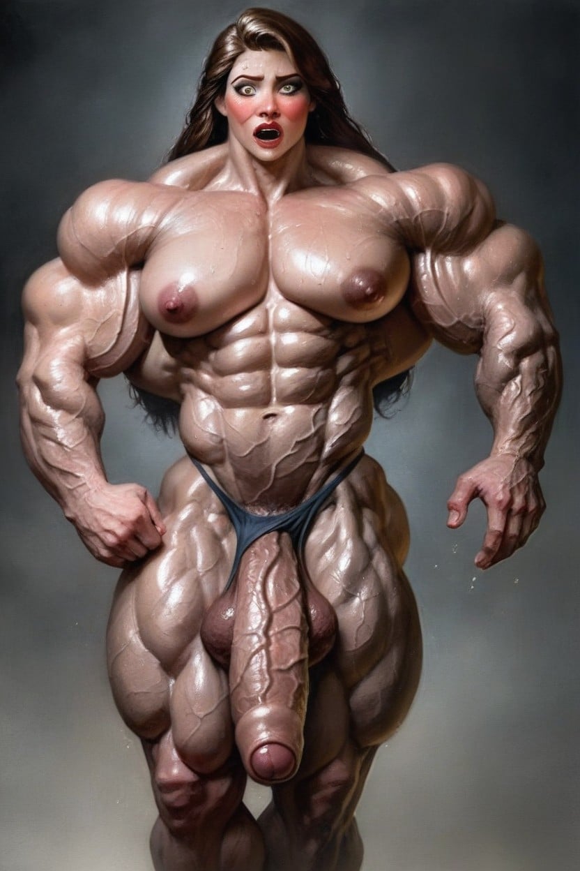 Veins All Over Her Body, Hyper Extremely Veins, Sweaty Shemale AI Porn