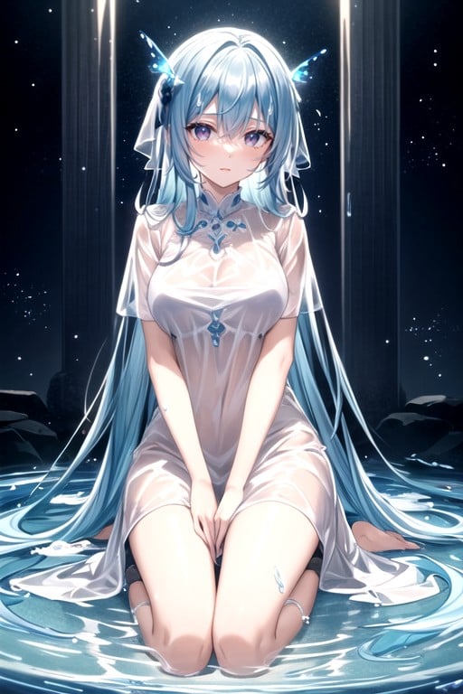 Slime Body, Transparent Body, Soft Violet EyesPorno IA Hentai