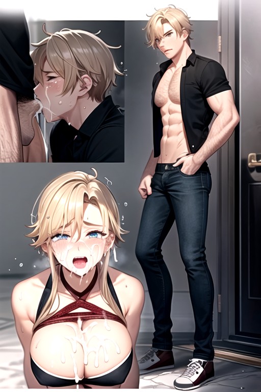 Pulling Up Ass, Chest Hair, P 게이 AI 포르노