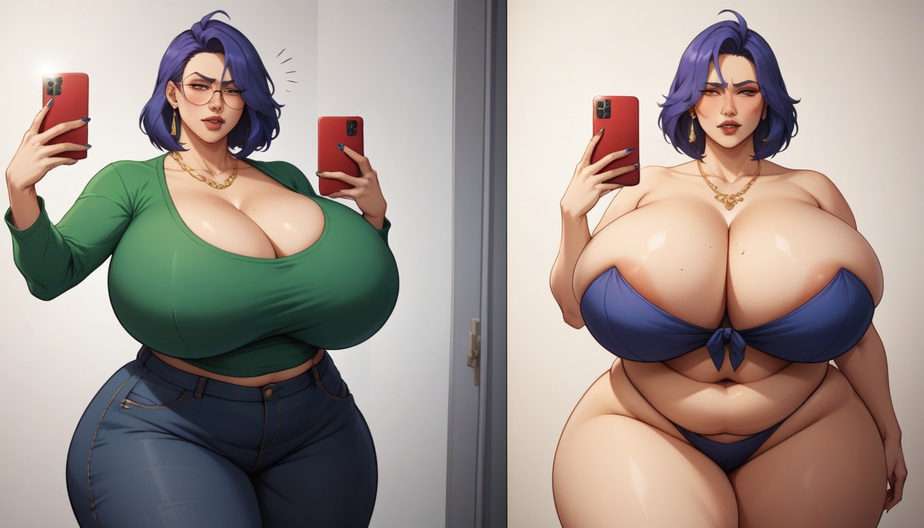 Ssbbw, Extremely Large Ass, Incredible Mega Extremely Gargantuan Mega Fat Breasts Hentai AI Porn