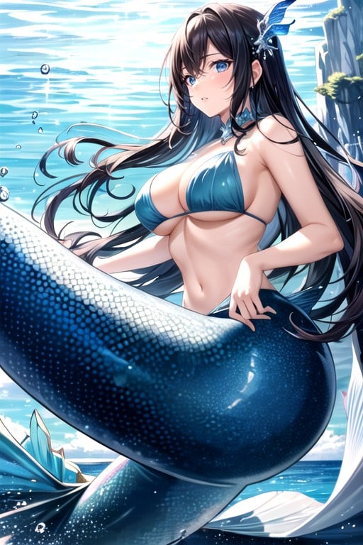 She Riding On Mermaid's Back, Under Water, She Riding Mermaid Hentai IA pornografia