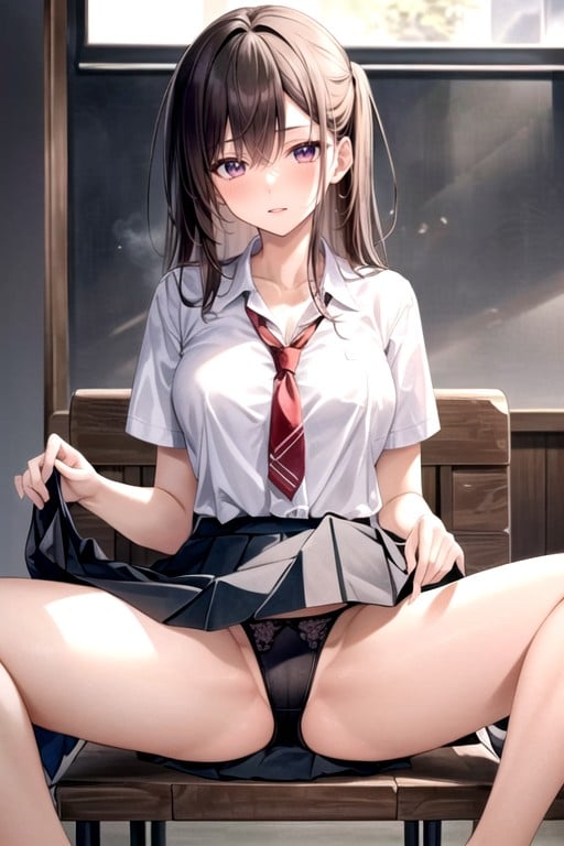 De Baixo Para Cima (saia Superior), 18+, Uniforme Hentai IA pornografia