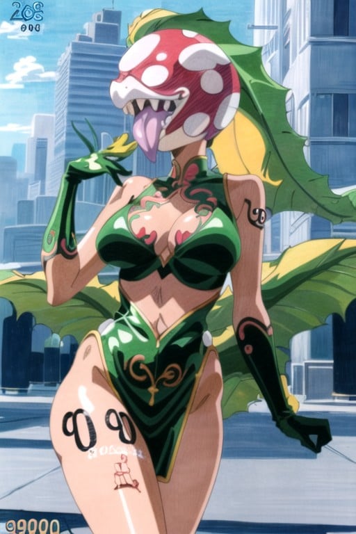 Piranha Plant (super Mario Bros.), 90s Style, Foto Da Cintura Hentai IA pornografia