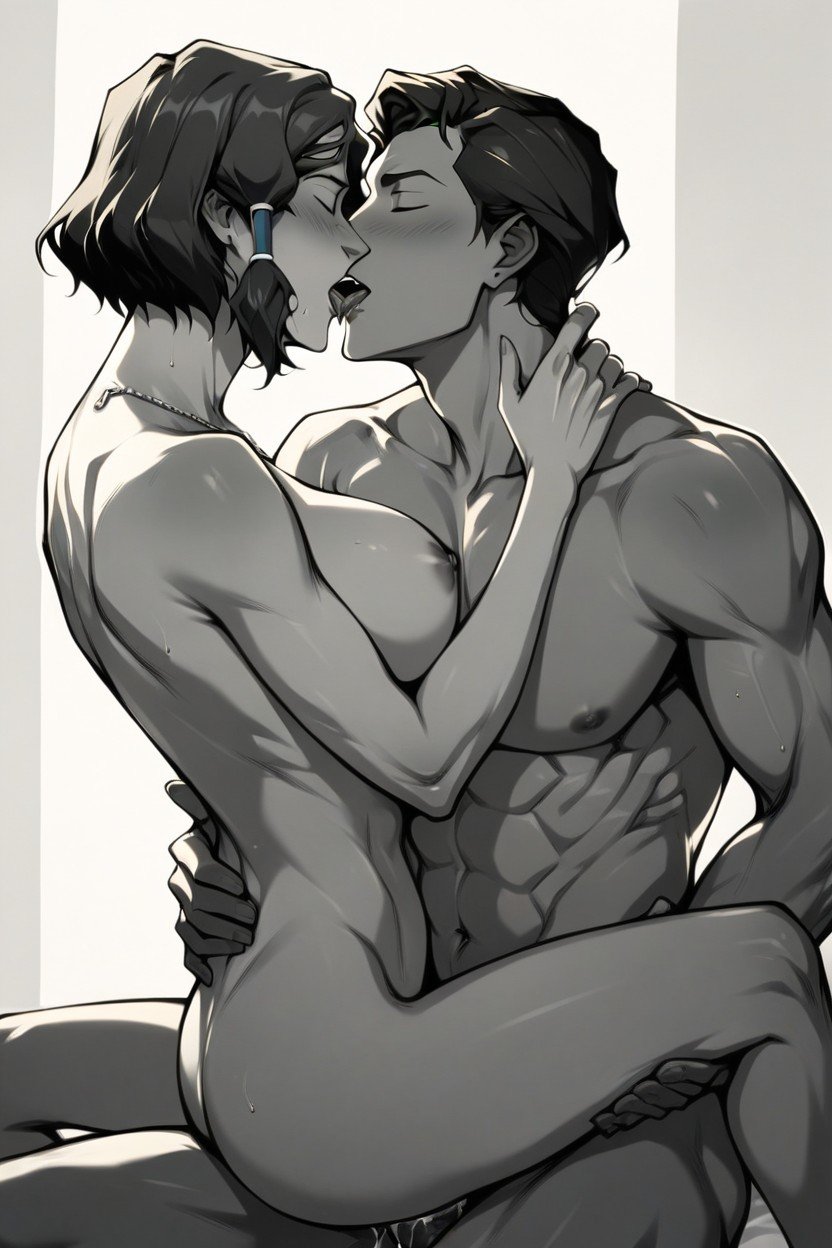 Korra And Eren, Passionate Kiss, Vaginal Penetration AI兽人黄片