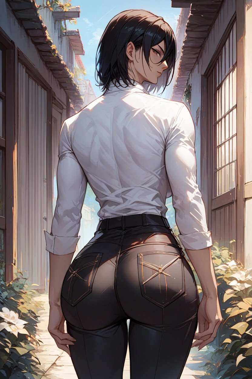 Rear View, Large Ass, Highly Detailed쉬메일 AI 포르노