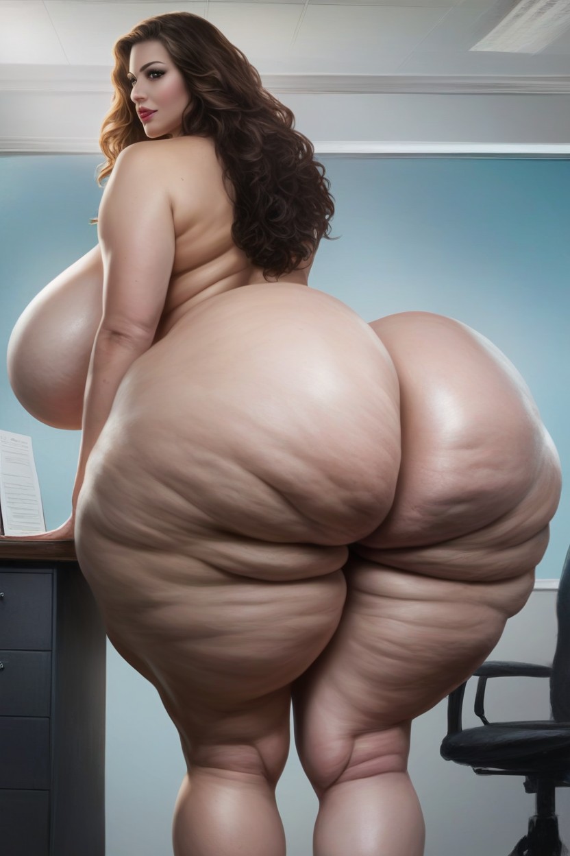 Booty Cheeks Extremely Huge, Naked, Beauty Face AI Porn