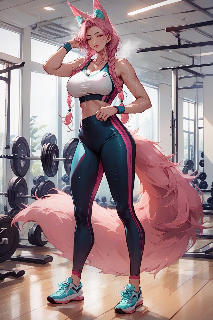 Woman, Gym, Fluffy TailPorno IA Hentai