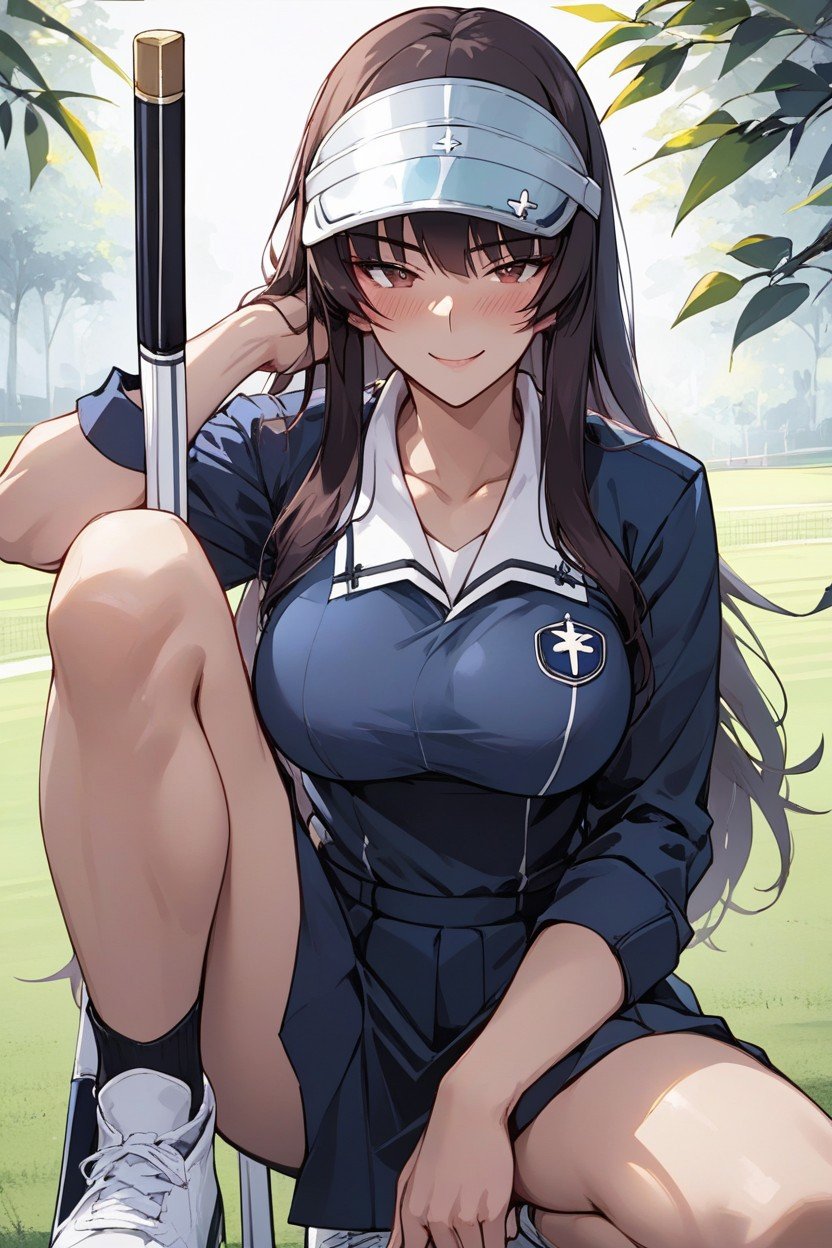 Ultra Detailed, Golf Course, Nishizumi Shiho From Women Und Panzer Travesti IA Pornô