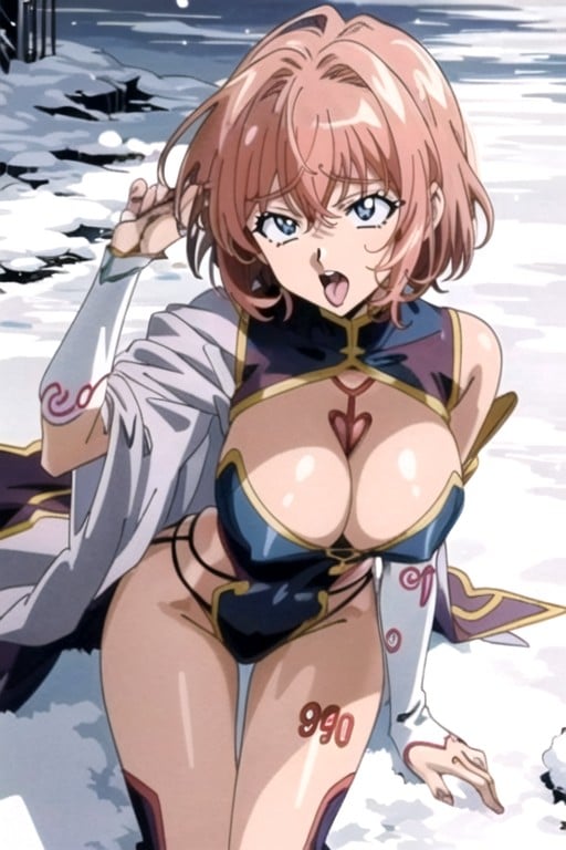 Natural Breast, Top Down, Snow Hentai AI Porn