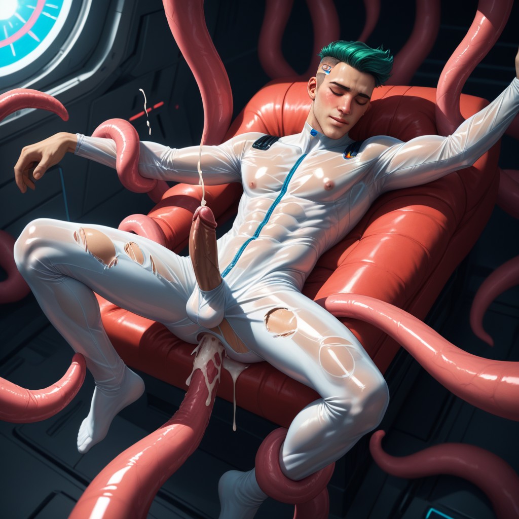 Excessive Cumshot, Cyberpunk Body, Full Body AI Gay Porn