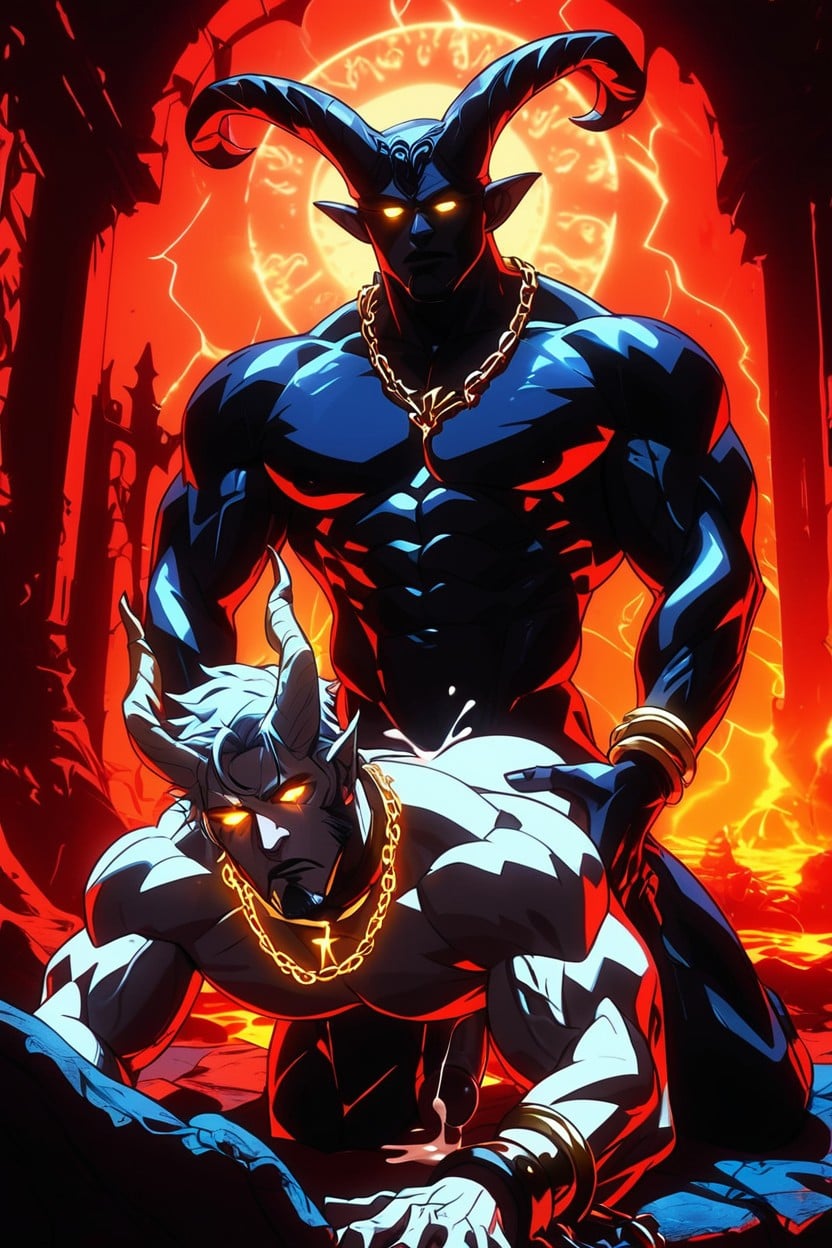 Oral Sex, Demons Fucking The God Of Light, Gay Sex 게이 AI 포르노