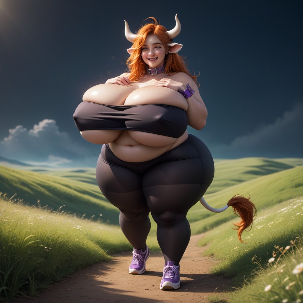 Plump, Messy Hair, Smile BBW AI Porn