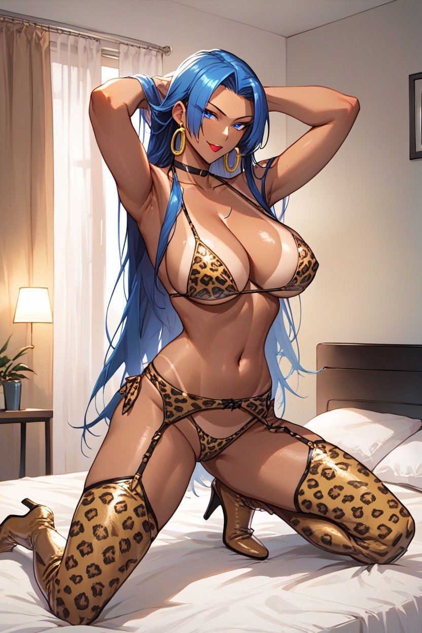 Kuro Gyaru, Dark Skin, Looking At ViewerHentai IA