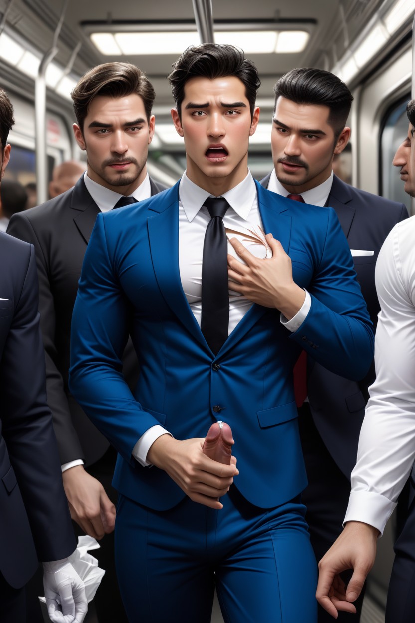 Licking Nipples, Highly Detailed, Arms Held Behind Back AI Gay Porn