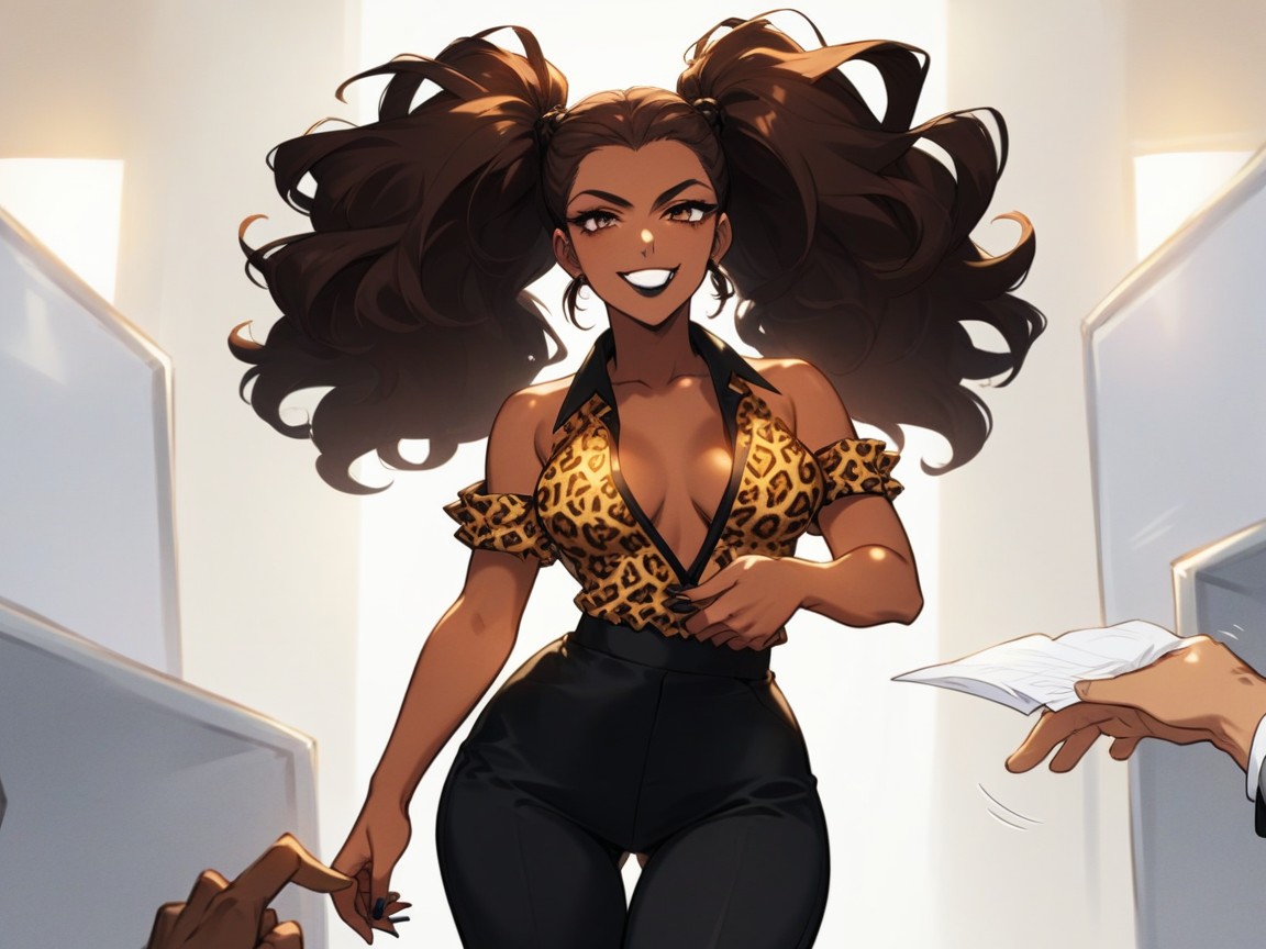 Hips Wider Than Shoulders, Brunette, Top Down Hentai AI Porn