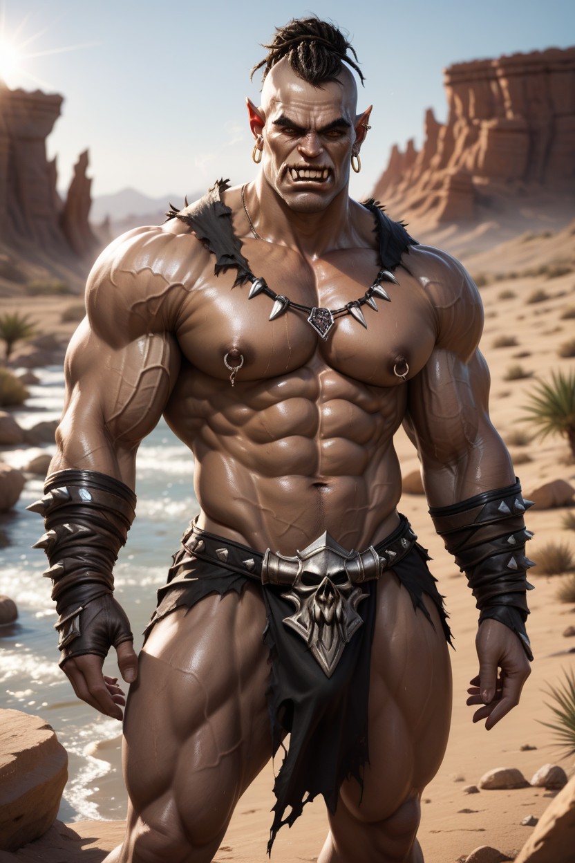 Dark Reddish Brown Skin Tone, Veiny Muscles Bald Head, Violently Fucking Super Thick And Juicy Panam Palmer In The Desert Near A River At Night Panam Is Wearing A Torn Wet Loin Cloth While Getting Fucked Hard쉬메일 AI 포르노