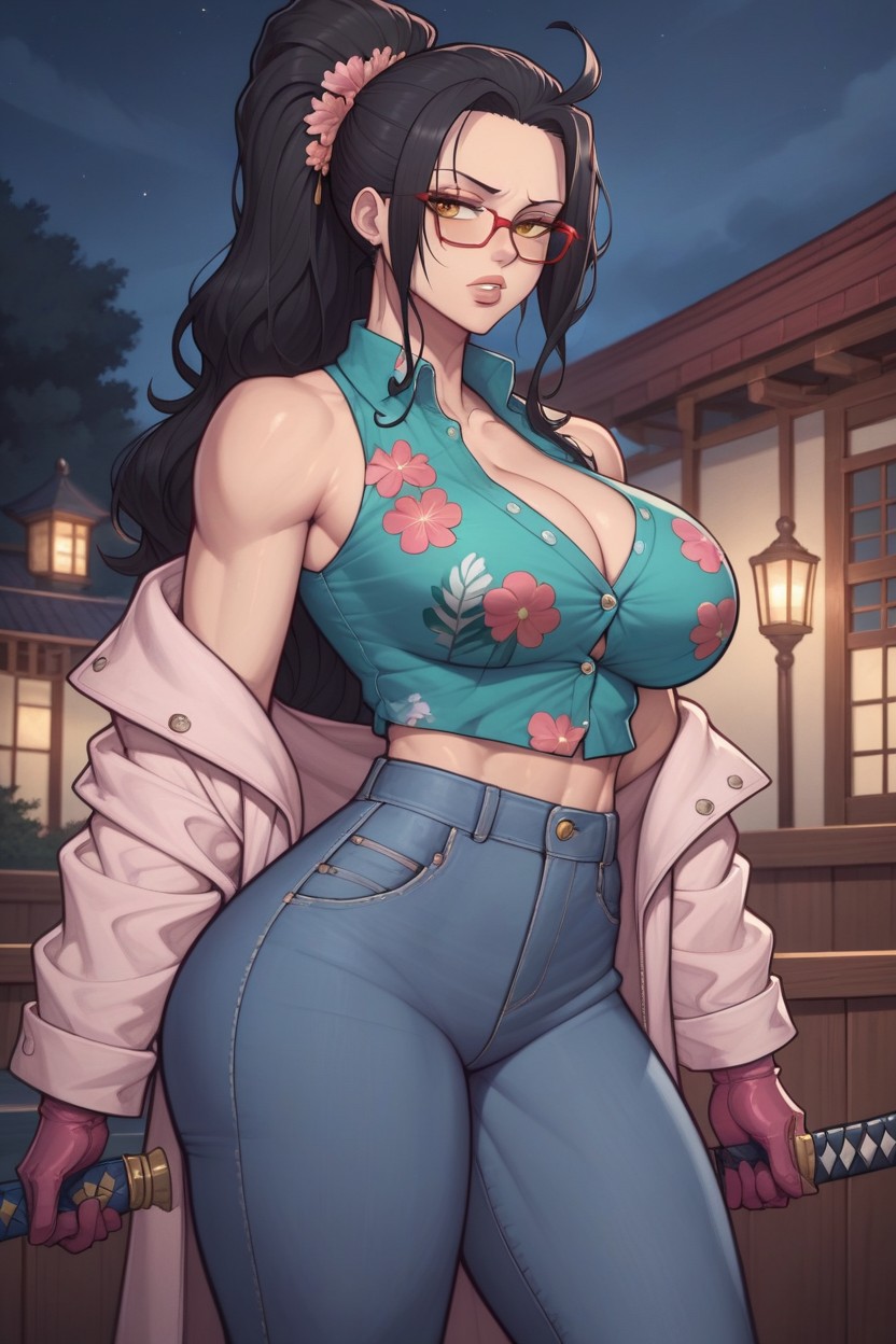 Harbor, Hourglass Figure, Ponytail Hentai AI Porn