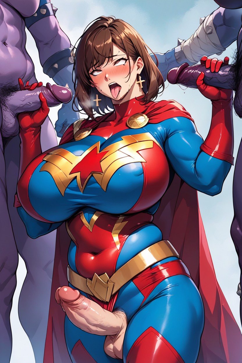 Super Woman Tight Suit, Ahegao, Takeda Hiromitsu Style Porno IA Furry